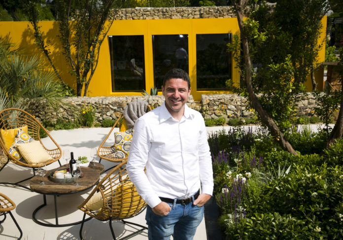Bord Bia's Bloom 2018 Designer Alan Rudden at the Life Is Rose Santa Rita Living La Vida 120 garden. Photo Johnny Bambury / Fennell Photography