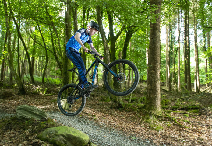 25 August 2018 Shane O’Sullivan from Ballyhoura Trailriders on Coillte’s mountain bike trail pictured exploring the brand new 800m skills trail, which was officially opened as part of the 10th anniversary of Coillte’s Ballyhoura Mountain Bike Trail centre.The state of the art amenity has been steadily growing in popularity and is now recognised as one of the best mountain bike trail centres in the Europe. The new trail was funded by Castlepook Wind Farm, which is also located at Ballyhoura. Photography by Gerard McCarthy 087 8537228